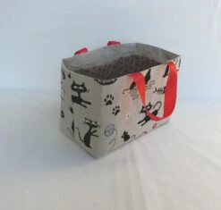 Panière Multi Poches Pour Rangement, Tissu Chat Noir, Panier Accessoire De Toilette, Corbeille Chambre Ou Salon, Cadeau Noël -Papeterie Boutique 4699438 paniere multi poches pour rangement tissu losange geomet 7