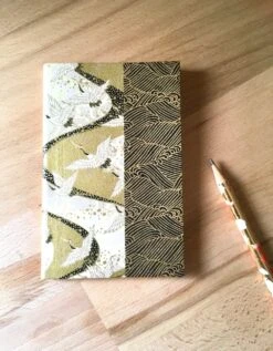 Petit Carnet De Note, Cahier D'écriture De Sac, Reliure Papier Japonais Noir Et Or, Motifs Grues, Petit Cadeau De Noël, Journal Intime -Papeterie Boutique 4699608 carnet de note a6 cahier d ecriture de poche reliure papi 3