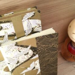 Petit Carnet De Note, Cahier D'écriture De Sac, Reliure Papier Japonais Noir Et Or, Motifs Grues, Petit Cadeau De Noël, Journal Intime -Papeterie Boutique 4699608 carnet de note a6 cahier d ecriture de poche reliure papi 7