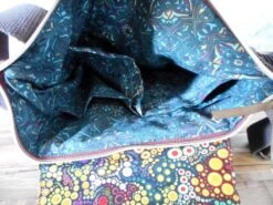 Sac à Main Femme Homme, Velours Côtelé Marron Foncé, Coton Bulles Colorées, Sac Végan Bandoulière, Cadeau Anniversaire Noël, -Papeterie Boutique 4706152 sac bandouliere femme homme liege naturel velours mille 3