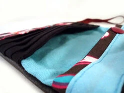 Grand Portefeuille Chéquier Ethnique élastique, Compagnon Cuir Noir Et Tissu Fleurs, Porte Carte Coloré, Cadeau Noël Femme -Papeterie Boutique 661487 grand portefeuille chequier ethnique elastique compagnon 4