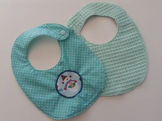 Bavoirs Bébé Theme Hiver Ou Noël En Coton Nid D'abeille Taille 0-6 Mois - En Lot De 3 5 Bavoirs Bébé Theme Hiver Ou Noël En Coton Nid D'abeille Taille 0-6 Mois - En Lot De 3 – Image 5