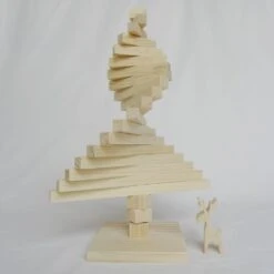 Sapin De Noël En Bois Naturel. Hauteur 280 Mm Largeur 200 Mm. Toutes Les Pièces Peuvent Pivoter à 360 Degrés, Finition Poncé Très Fin -Papeterie Boutique 787782 sapin de noel en bois naturel hauteur 280 mm largeur 200 m 3