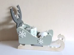 Traineau De Noël En Bois. 8 Traineau De Noël En Bois. -Papeterie Boutique 830009 traineau de noel en bois 4