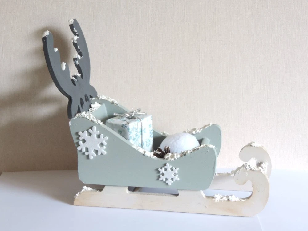 Traineau De Noël En Bois. 4 Traineau De Noël En Bois. – Image 4