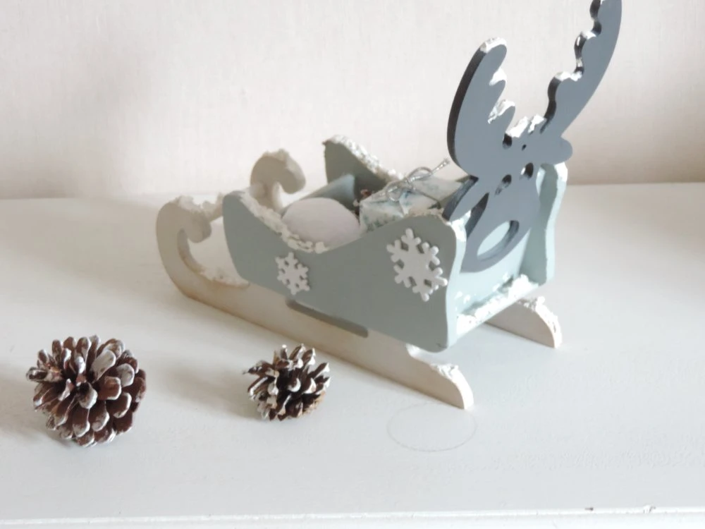 Traineau De Noël En Bois. 5 Traineau De Noël En Bois. – Image 5