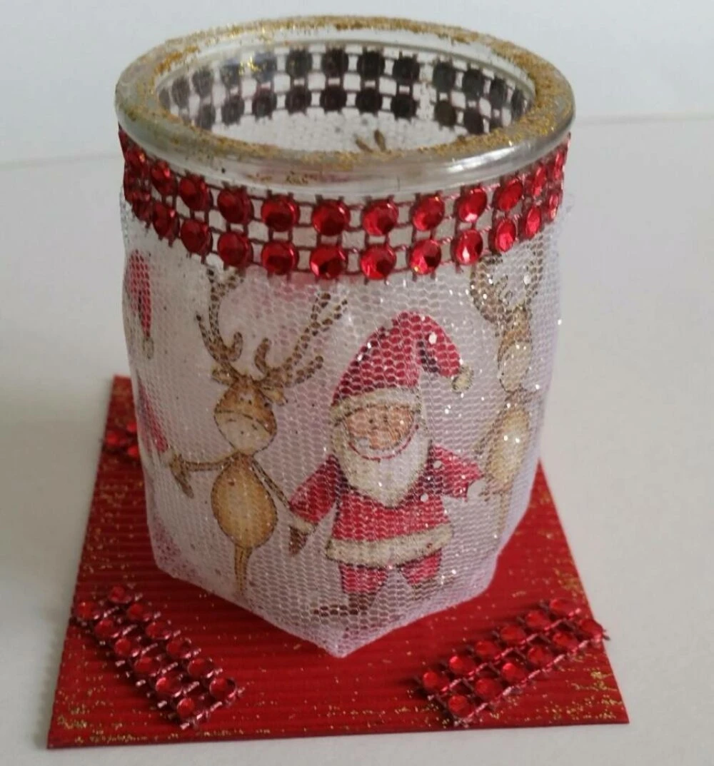 Photophore Père Noël Et Renne 2 Photophore Père Noël Et Renne – Image 2