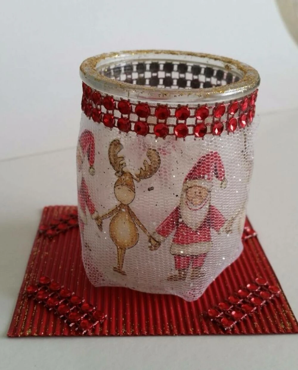 Photophore Père Noël Et Renne 4 Photophore Père Noël Et Renne – Image 4