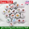 Magnet Noël - 50 Mm - 18 Magnets - Jeu éducatif Pour Enfants - Magnétique