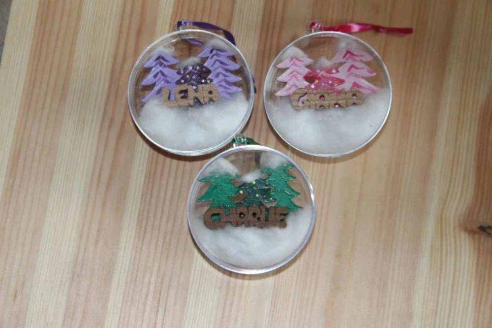 Lot De 3 Boules De Noël Personnalisables 1 Lot De 3 Boules De Noël Personnalisables