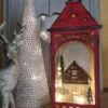 Lanterne En Bois Et Son Village De Noël Illuminé