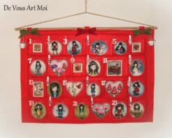 Calendrier Avent Noël Fille,calendrier Avent Original Coloré,fait Main Artisanal