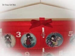 Calendrier Avent Noël Fille,calendrier Avent Original Coloré,fait Main Artisanal -Papeterie Boutique product 5fabf814f07dd 4