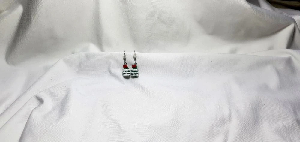 Boucles D'oreilles Enfants Sapin, Boucles D'oreilles De Noël, Bijou Enfant Acier Inoxydable, Sapin Fimo, Miniatures, 5 Boucles D'oreilles Enfants Sapin, Boucles D'oreilles De Noël, Bijou Enfant Acier Inoxydable, Sapin Fimo, Miniatures, – Image 5