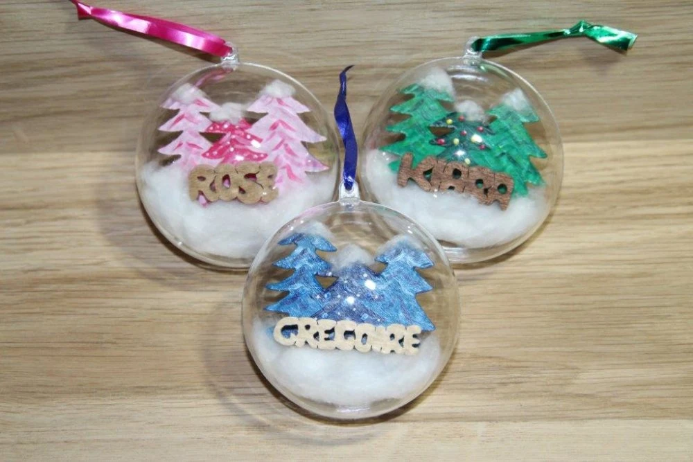 Lot De 3 Boules De Noël Prénom 1 Lot De 3 Boules De Noël Prénom