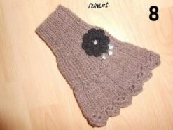 Manchon Femme,manchettes Mitaines En Laine Dentelle,cadeau Femme Noël,accessoires Tricotés