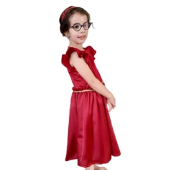 Robe De Noël Enfant Satin Rouge Personnalisable, Robe Petite Fille Demoiselle D Honneur, Baptême En Satin . -Papeterie Boutique product 6168282d2ffb1 2