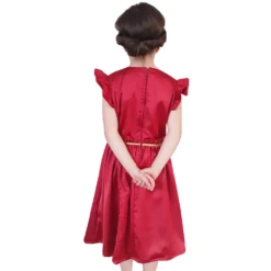 Robe De Noël Enfant Satin Rouge Personnalisable, Robe Petite Fille Demoiselle D Honneur, Baptême En Satin . -Papeterie Boutique product 6168282d2ffb1 4
