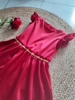 Robe De Noël Enfant Satin Rouge Personnalisable, Robe Petite Fille Demoiselle D Honneur, Baptême En Satin . -Papeterie Boutique product 6168282d2ffb1 8