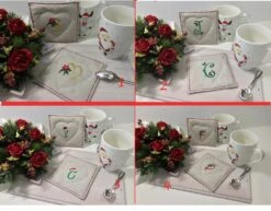 Sous Verre Sous Tasse Monogramme Noël -Papeterie Boutique product 61719ce2aade6 6