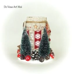 Centre Table Noël Bois,noël Photophore Bougeoir Décoration,fait Main Artisanal -Papeterie Boutique product 6184713e9d431 5