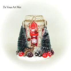 Centre Table Noël Bois,noël Photophore Bougeoir Décoration,fait Main Artisanal -Papeterie Boutique product 6184713e9d431 6