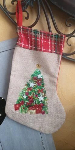 Chaussette De Noël "sapin De Noël"