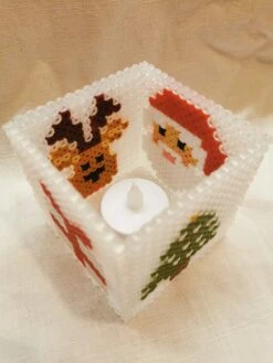 Photophore De Noël En Perles Hama - Pixel Art -Papeterie Boutique product 6191862b7c677 5