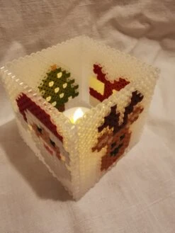 Photophore De Noël En Perles Hama - Pixel Art -Papeterie Boutique product 6191862b7c677 6