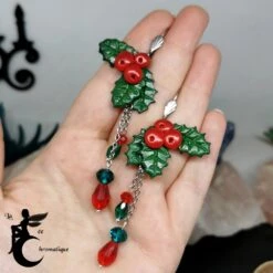 Houx De Noël, Boucles D'oreilles Dormeuses Longues Verte Et Rouges - Bijou Artisanal Pâte Polymère Et Acier Inoxydable 8 Houx De Noël, Boucles D'oreilles Dormeuses Longues Verte Et Rouges - Bijou Artisanal Pâte Polymère Et Acier Inoxydable -Papeterie Boutique product 619363233eae0 3
