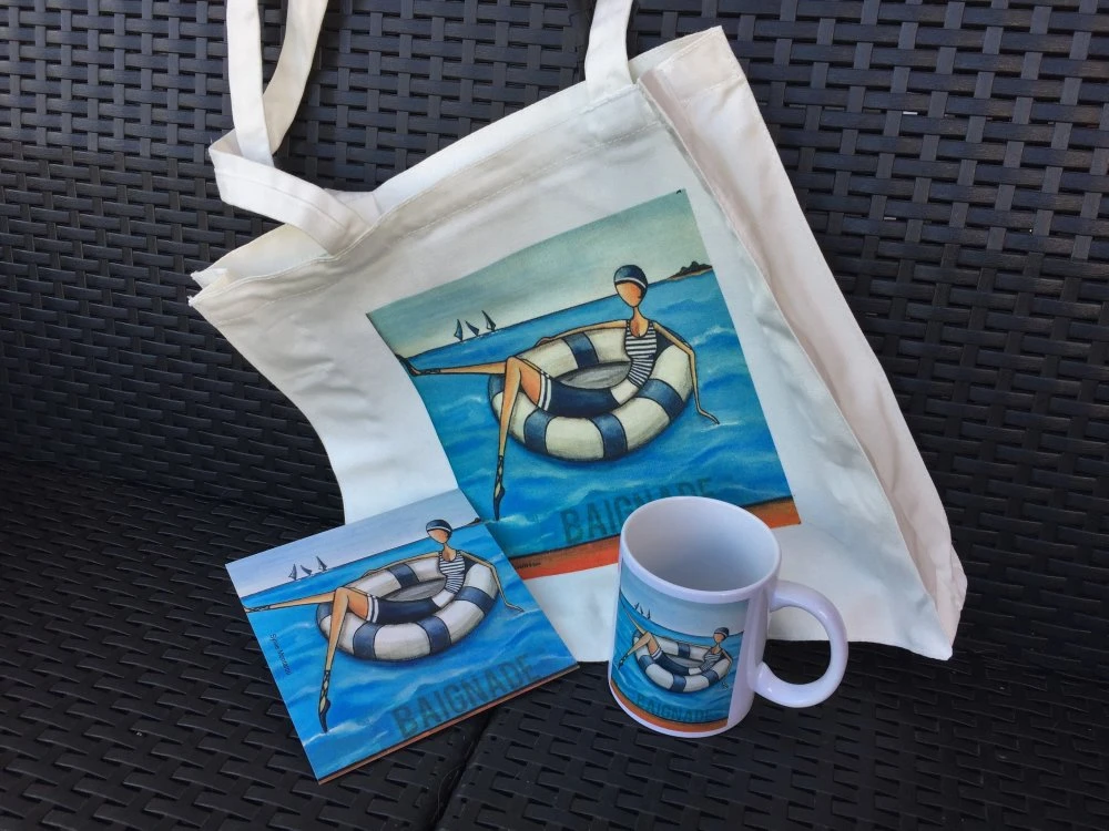 Sac à L'image D'un De Mes Tableaux De Baigneuse Tote Bag Cadeau De Noël Cabas Illustration Baigneuse 3 Sac à L'image D'un De Mes Tableaux De Baigneuse Tote Bag Cadeau De Noël Cabas Illustration Baigneuse – Image 3