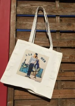 Sac Tote Bag Fourre Tout Amoureux Bord De Mer Cadeau De Noël Bord De Mer Sac De Plage