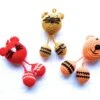 Lot De 3 (2chatons Et 1 Nounours) Amigurumis Rigolos, à Suspendre, Déco, Surprise Noël Ou Autres