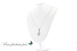 Collier Argenté Pendentif Sapin De Noël
