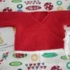 Brassière Cache-coeur Spécial Noël Layette Bébé Fille Ou Garçon Coloris Rouge Et Blanc Taille Naissance, 1 Ou 3 Mois