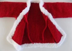 Ensemble Gilet Et Bottons De Noël Rouge Et Blanc , Taille 0/3mois. -Papeterie Boutique product 6375024c9b821 7