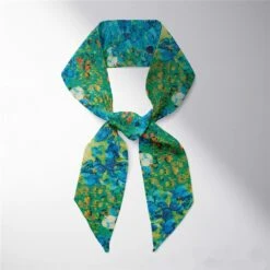 Van Gogh, écharpes étroites, Accessoires Cheveux, Décorations Sac, Chapeau, Foulards Fins, Cadeau Noël, Cadeau Artiste
