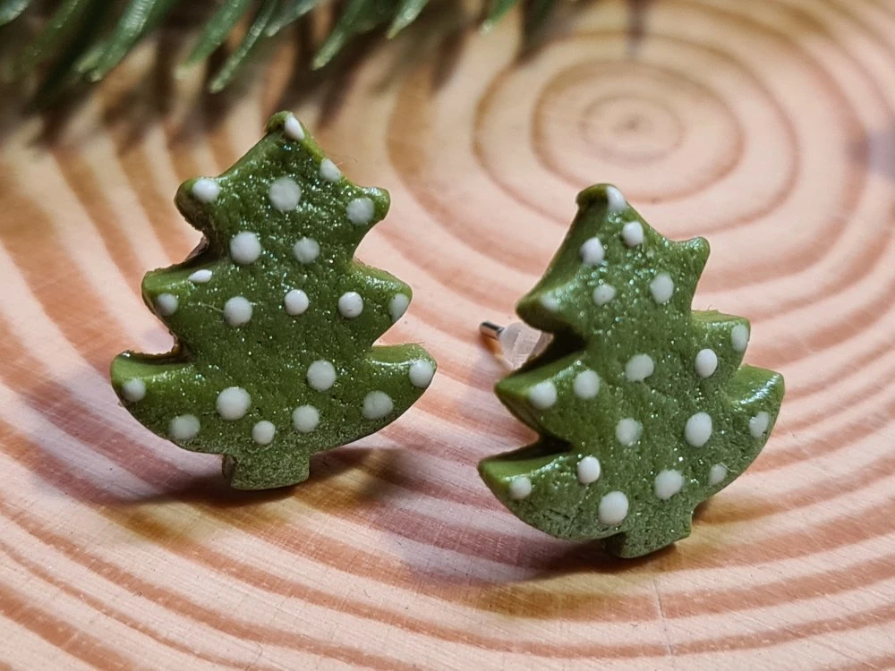 Lot De Deux Paires De Puces D'oreille De Noël En Fimo / Bijoux Gourmands En Fimo 2 Lot De Deux Paires De Puces D'oreille De Noël En Fimo / Bijoux Gourmands En Fimo – Image 2