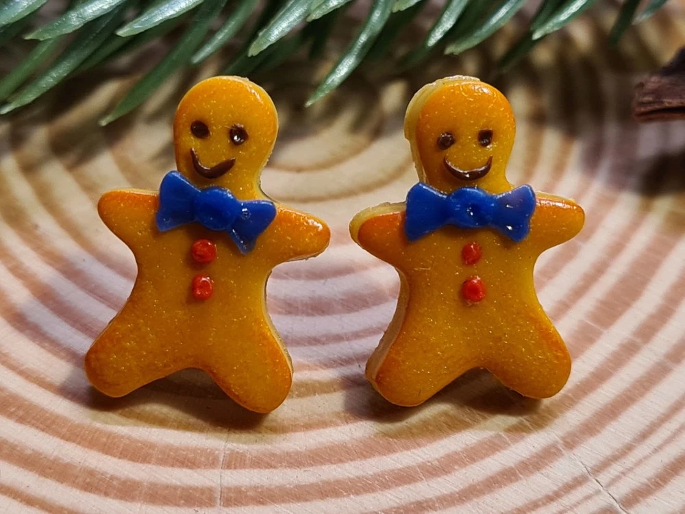 Lot De Deux Paires De Puces D'oreille De Noël En Fimo / Bijoux Gourmands En Fimo 3 Lot De Deux Paires De Puces D'oreille De Noël En Fimo / Bijoux Gourmands En Fimo – Image 3