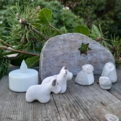 Mini Crèche De Noël En Terre Cuite