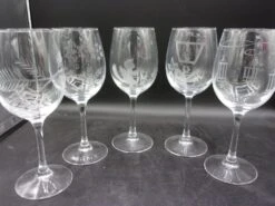 5 Verres à Vin Gravés Motif De Noël, Personnalisables